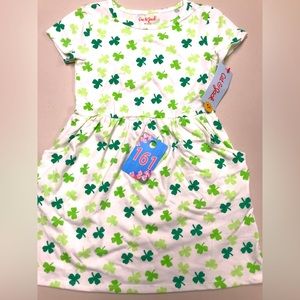 Girl Clover Dress with pockets size XS(4/5)